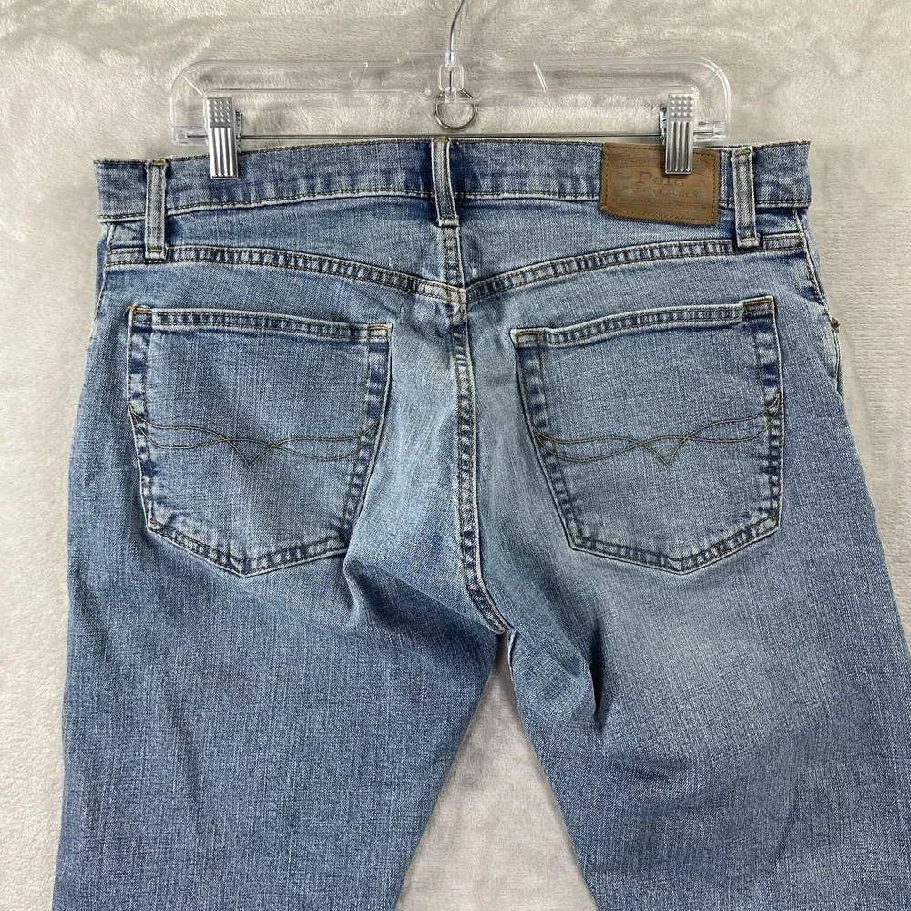 Polo Ralph Lauren Jeans men's 33x29 Sullivan Slim Fit Denim Blue Distressed